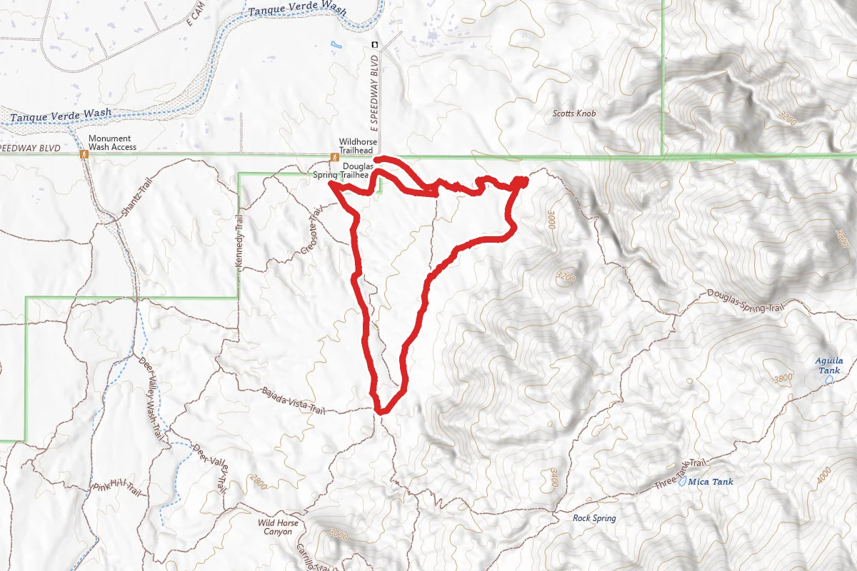 Douglas Spring, Converse, Garwood and Wildhorse Loop