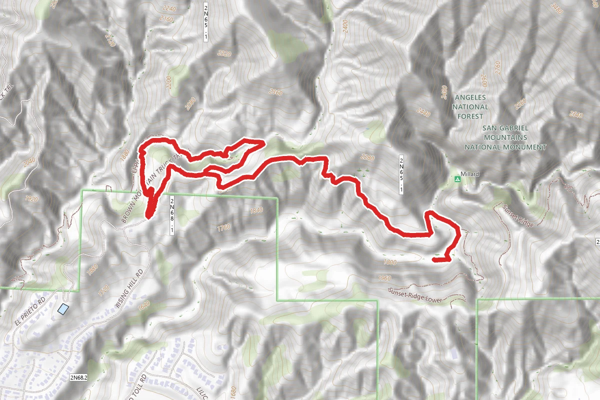 Brown Mountain Road and El Prieto Trail Loop