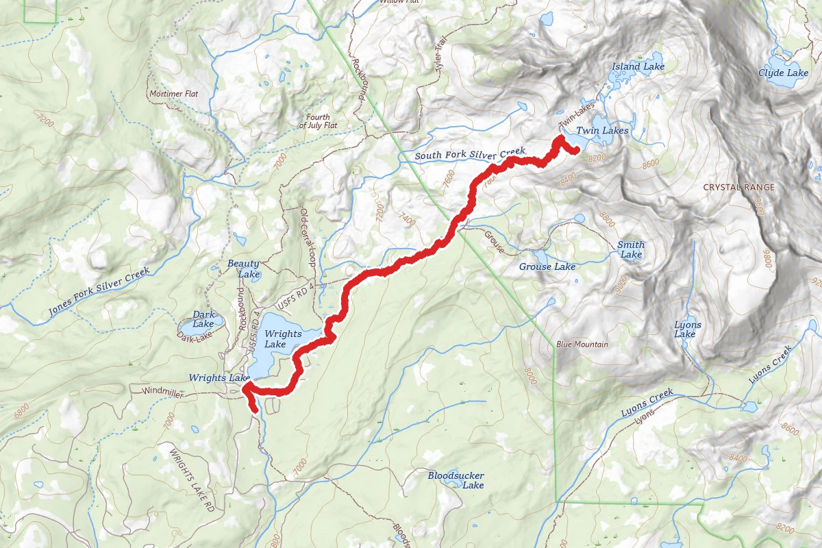 Wrights Lake Campground to Lower Twin Lake
