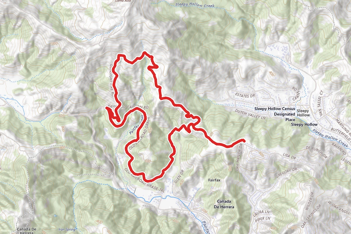 Oak Manor, Smith Ridge, Sunrise and Old Railroad Grade Loop