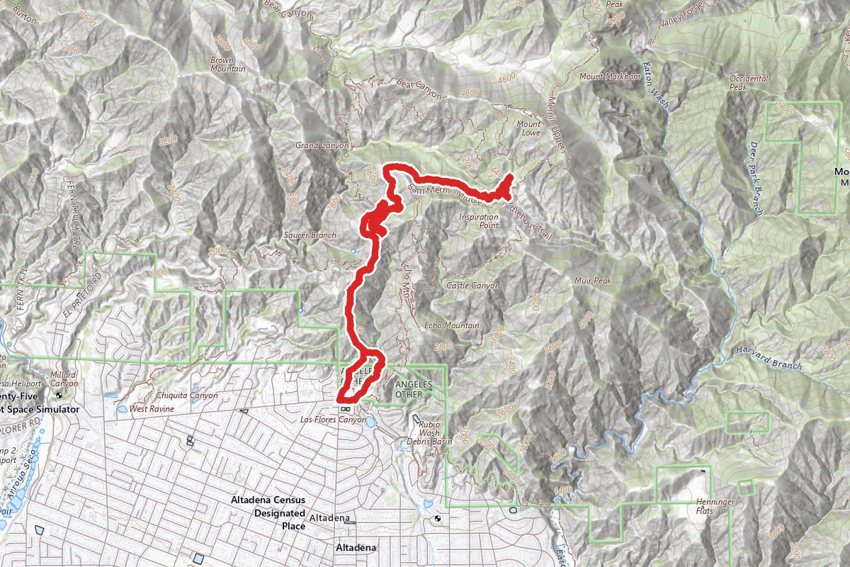 Firebreak Trail to Mount Lowe Campground Trail