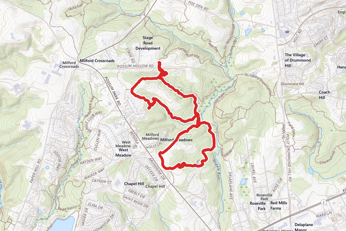 Lenape, Possum Hollow and Double Horseshoe Trail Loop