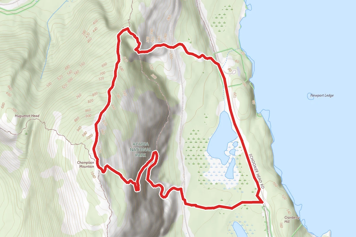 Precipice, Orange, Black Path and Schooner Head Loop
