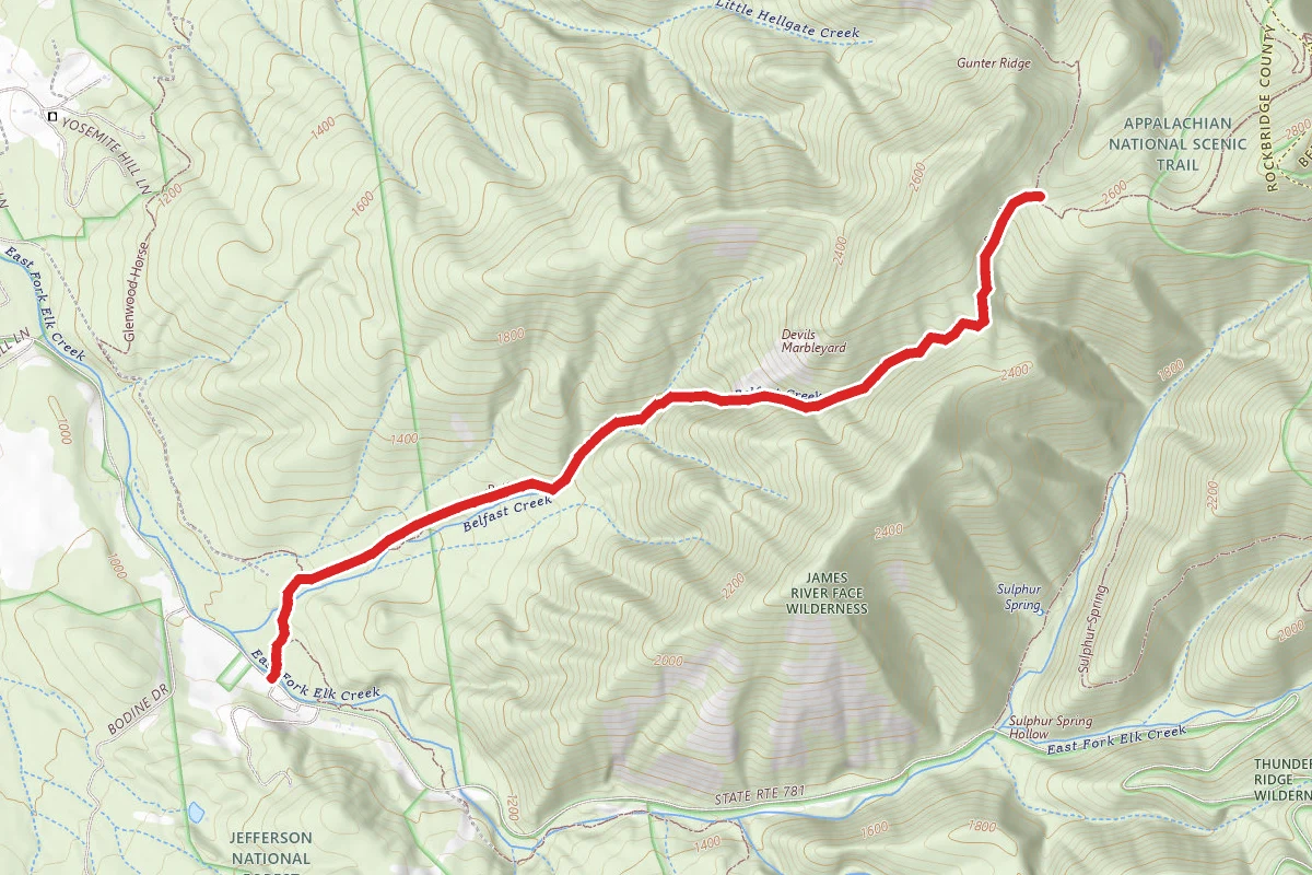 Devil's Marbleyard Via Belfast Trail