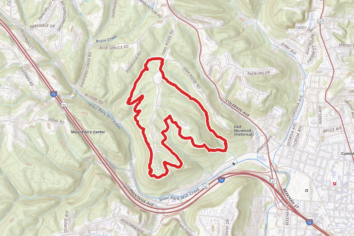 Beechwood, Quarry, and Red Oak Trail