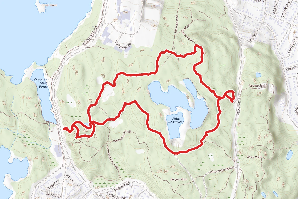 Rock Circuit Trail to Cross Fells Trail Loop