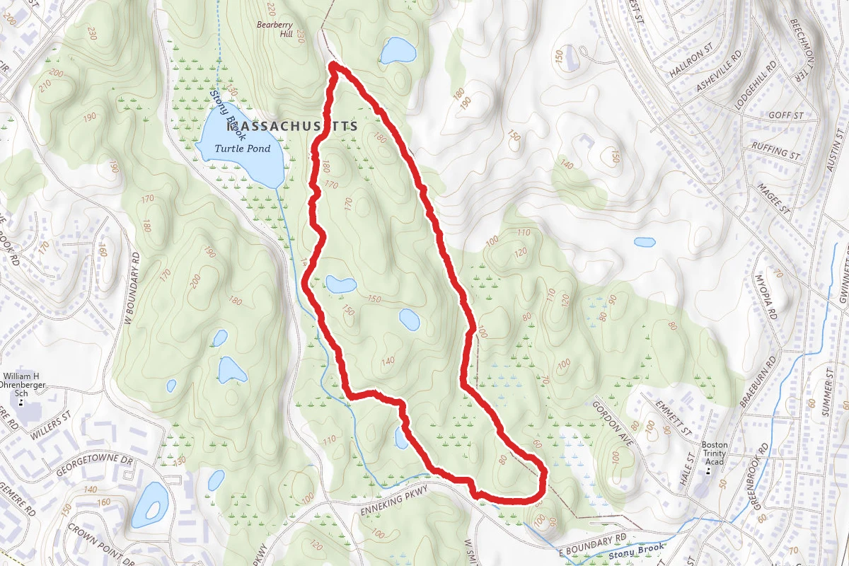 East Boundary and Stony Brook Path Loop