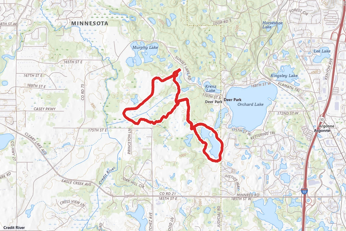 Minnregs Lake Loop