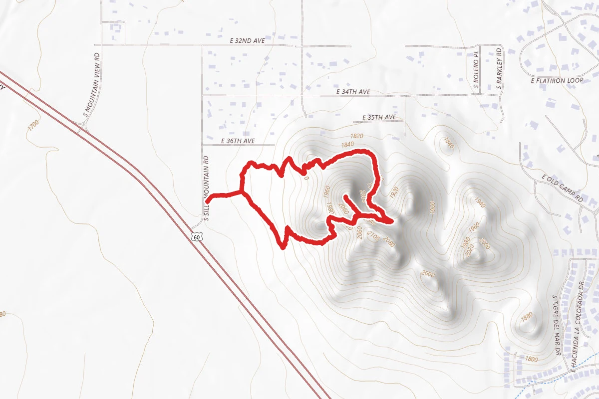 Brittlebush Trail, Huff and Puff Trail, and Palo Verde Trail Loop
