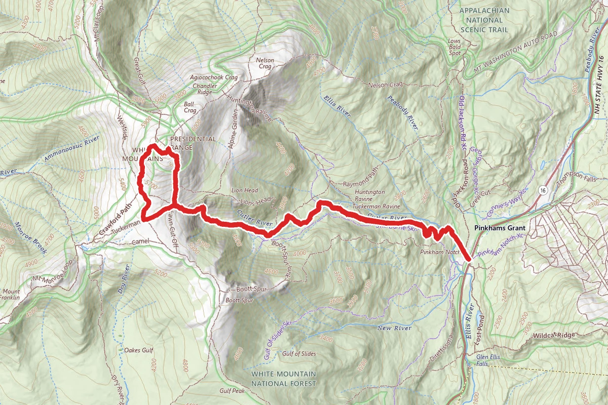 Mount Washington via Tuckerman's Ravine Trail, Crawford Path, and Tuckerman Crossover Loop