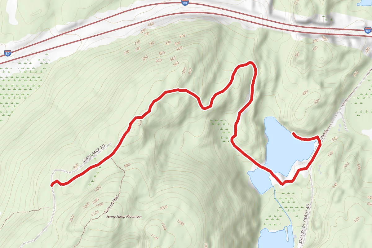 Ghost Lake Trail route map