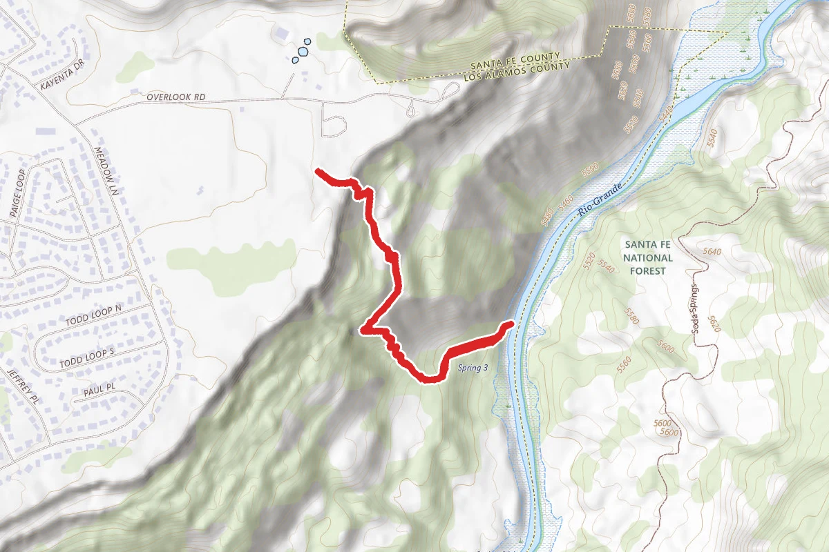 Blue Dot Trail to the Rio Grande