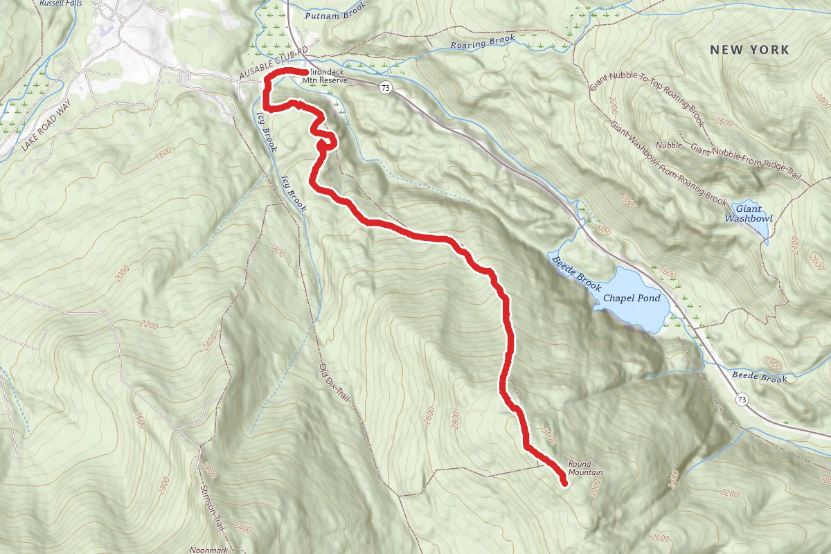 Weston Trail to Round Mountain