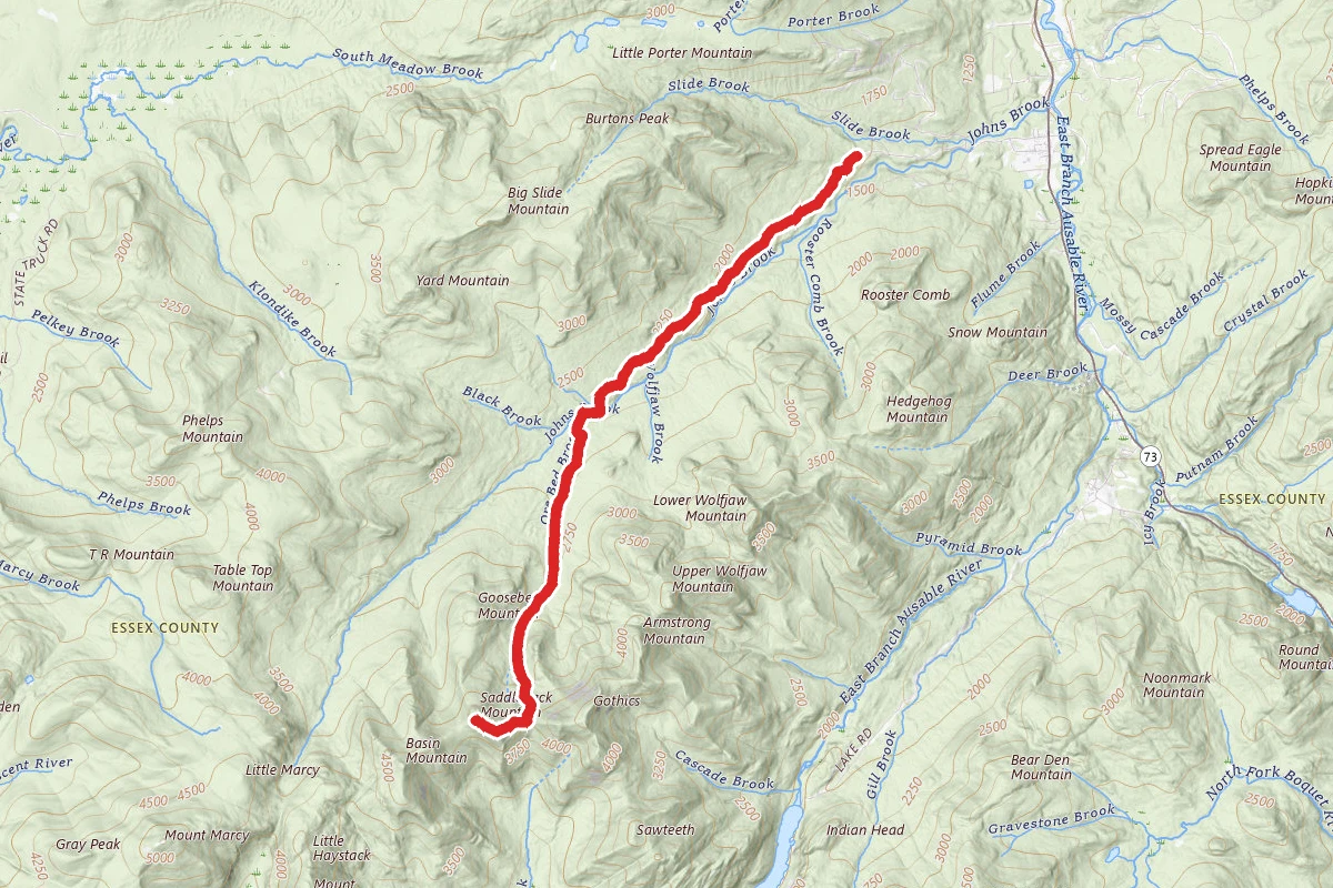 Saddleback Mountain Via the Orebed Brook Trail