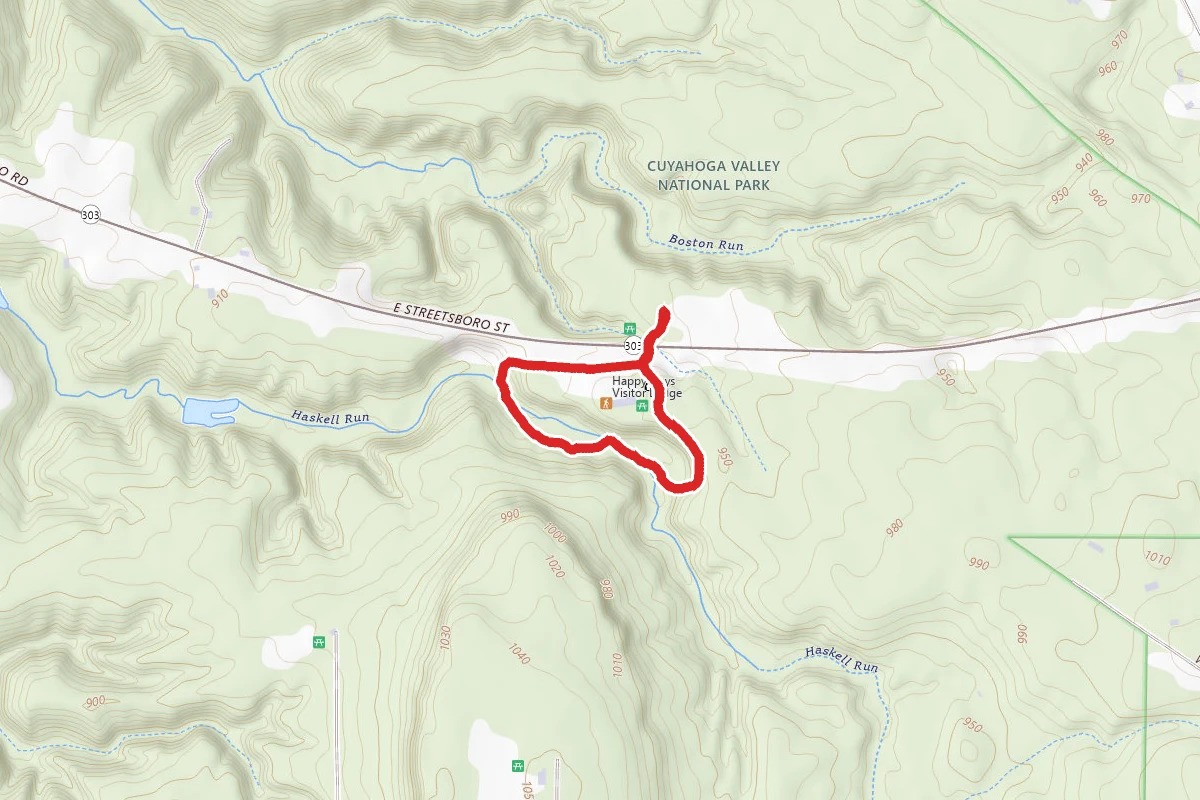 Haskell Run Trail route map