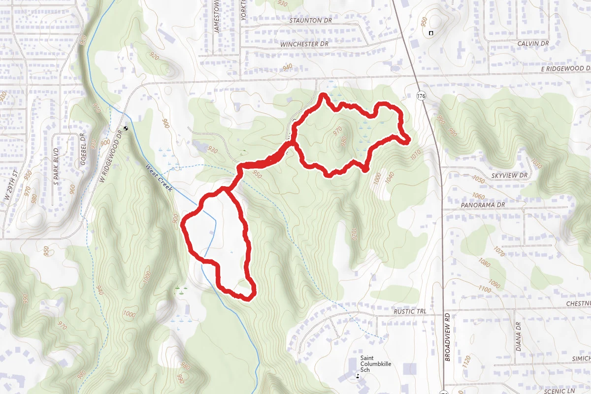 West Ridgewood Wetland Boardwalk and West Creek Loop