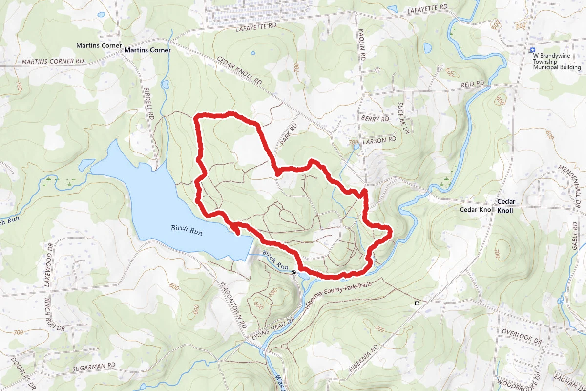 Forest Hill, Forge, Lake, and Cedar Hollow Trails Loop