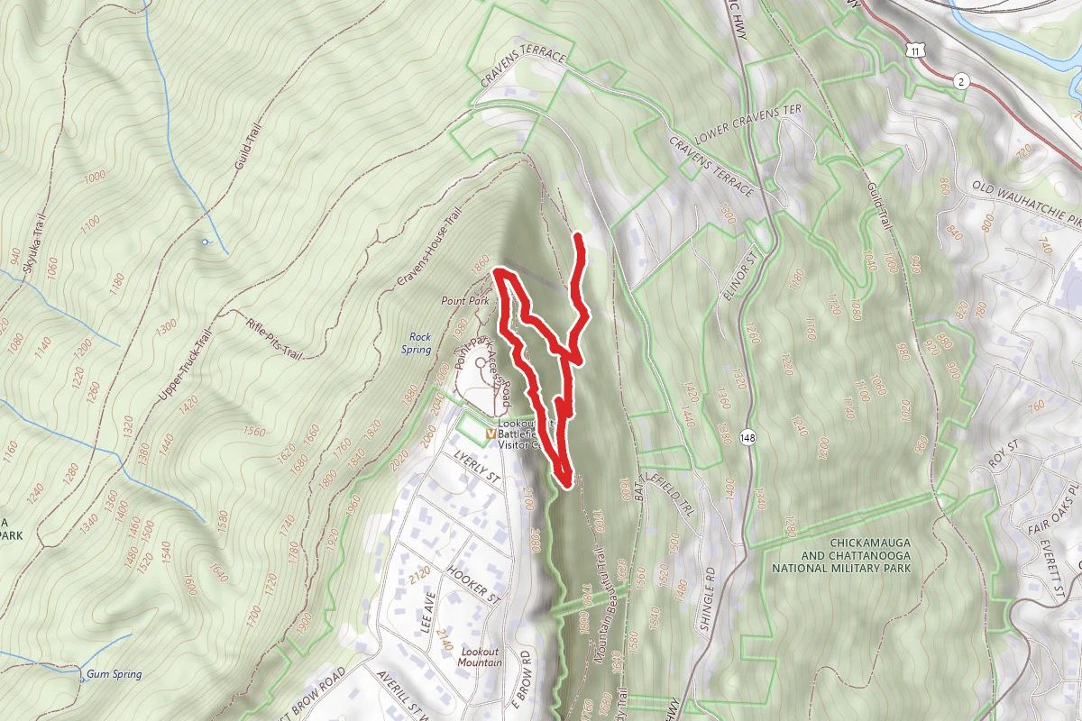 Old Incline Trail and Mountain Beautiful Trail Loop