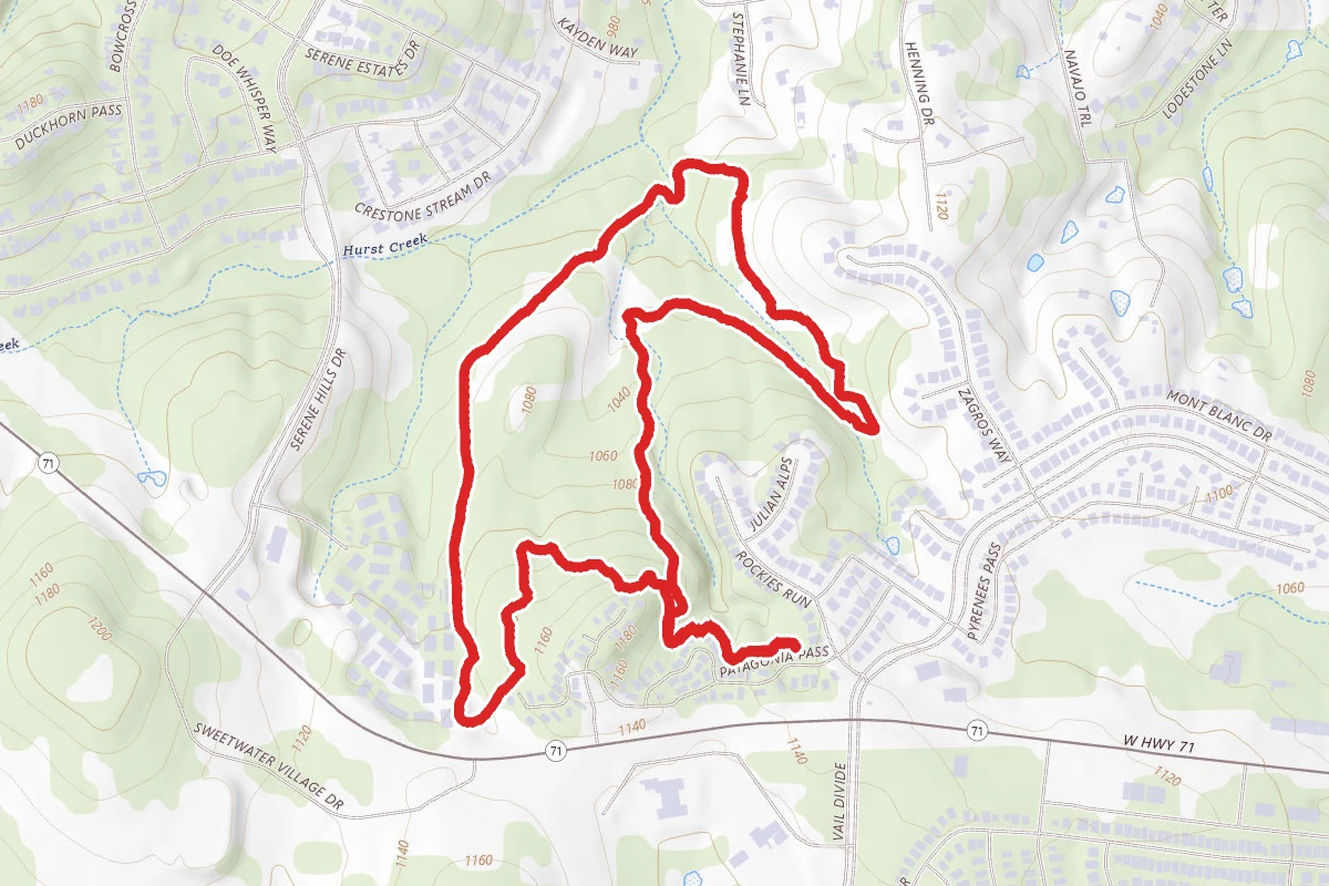 Blue, Red, Orange, Yellow Route Loop