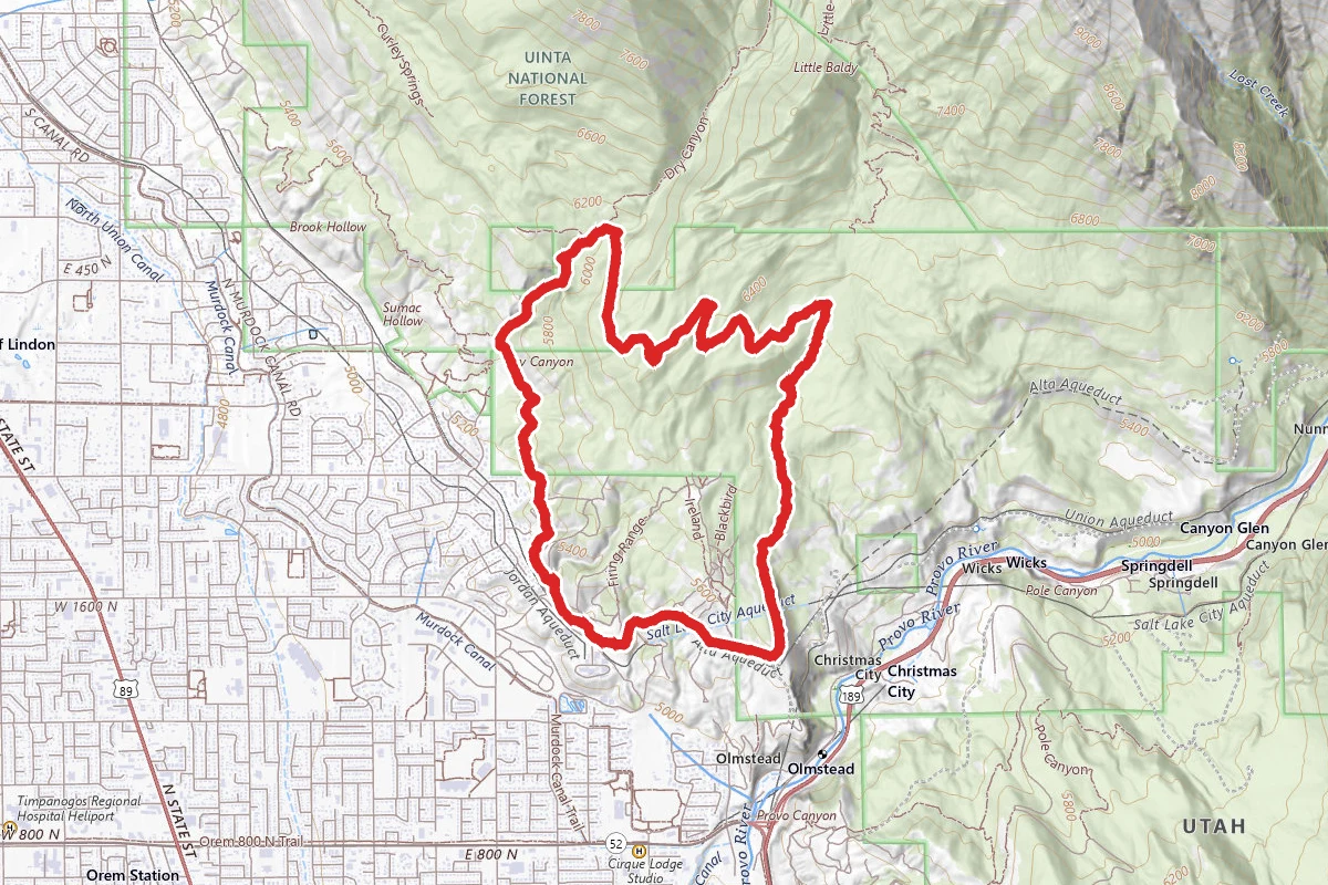 Bonneville Shoreline to Betty to Dry Canyon Loop