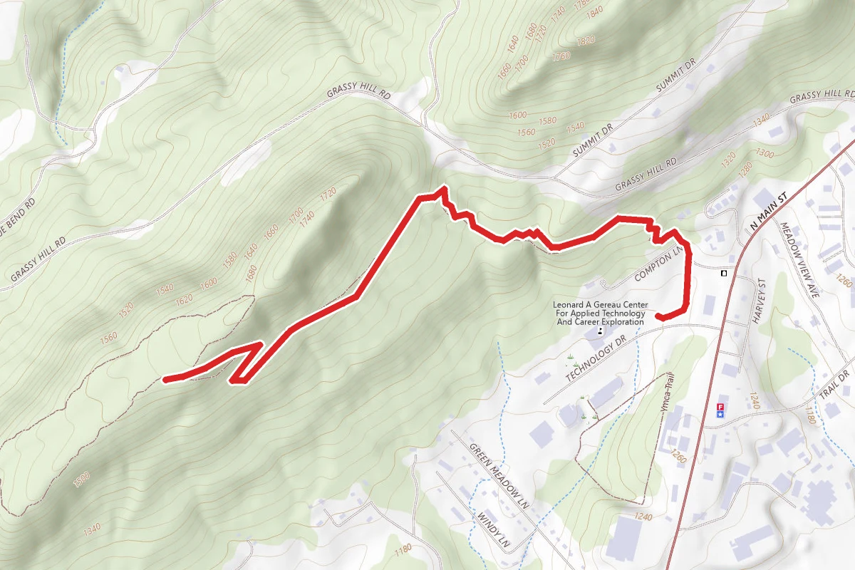 Grassy Hill Trail route map