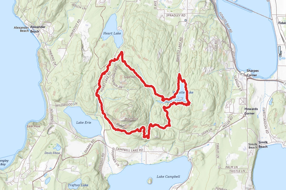 Mount Erie and Whistle Lake Loop
