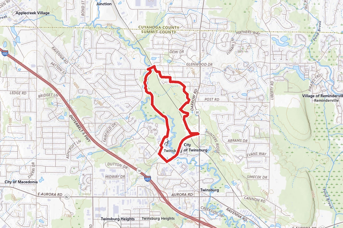 Center Valley Loop route map