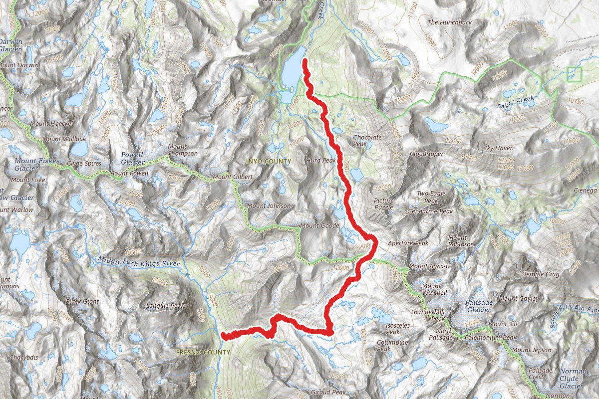 Bishop Pass Trail - South Lake to LeConte Canyon