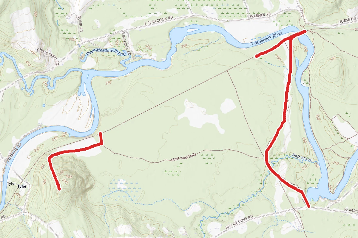 Mast Yard State Forest to Rattlesnake Hill