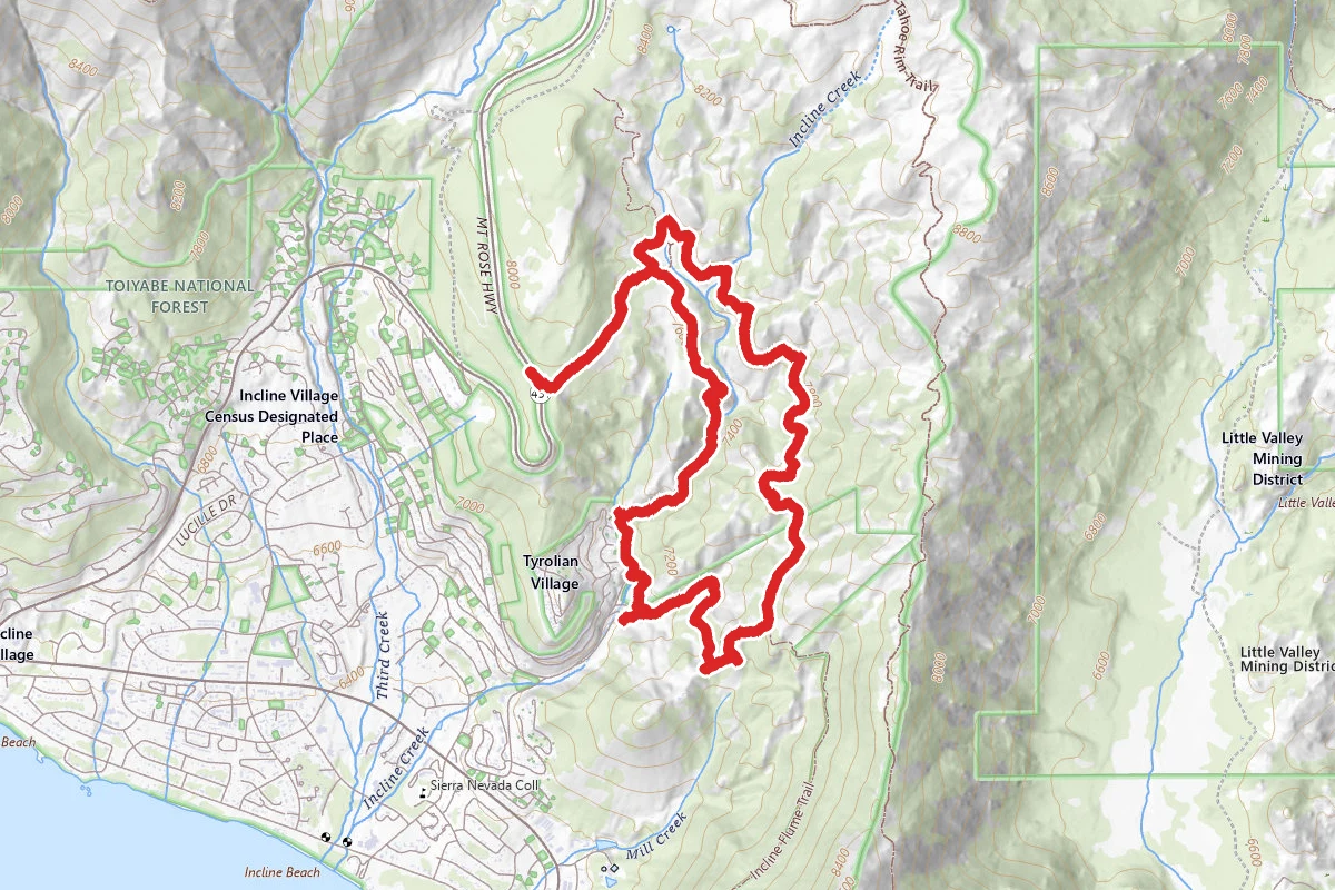Diamond Peak via North Flume Trail