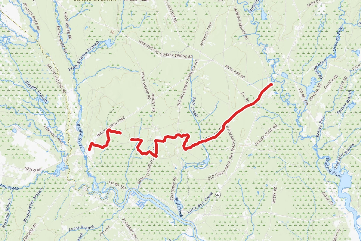 Batona Trail via Batsto