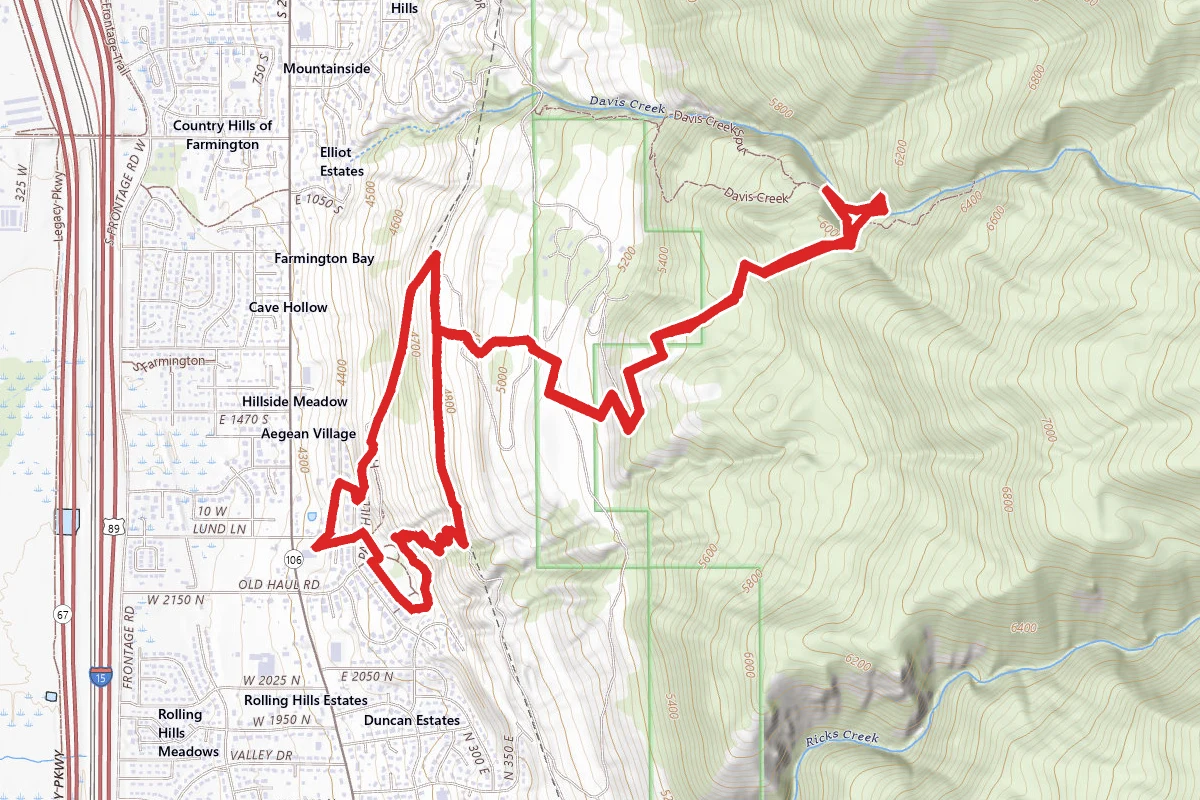 Little Valley Trail route map