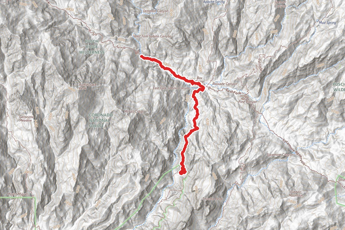 Hutch's Pool via West Fork Sabino Trail FS #24