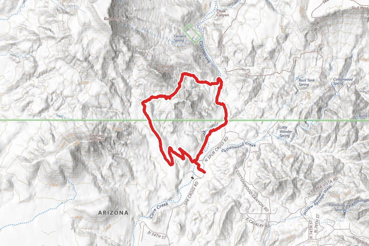Spur Cross to Metate to Limestone to Tortuga Loop