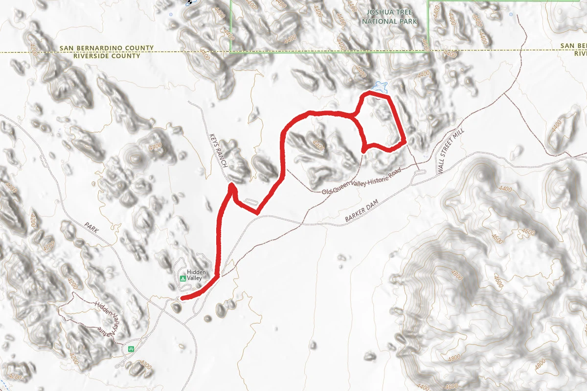 Hidden Valley Campground to Barker Dam Nature Trail
