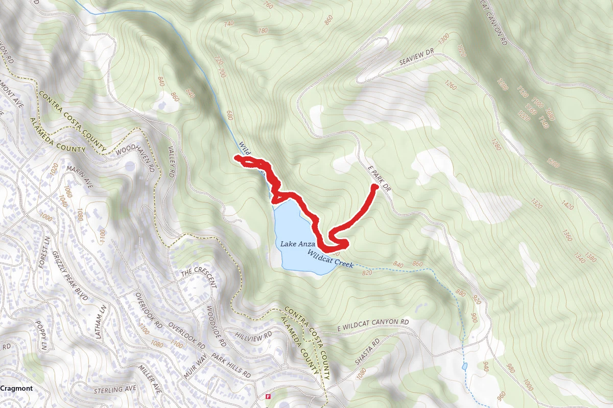 Mineral Springs to Lake Anza and Wildcat Gorge Trail