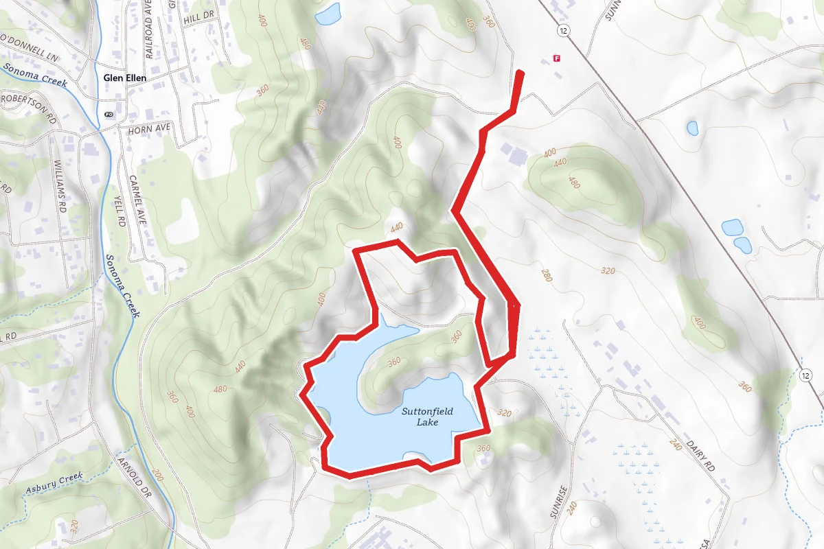 Canyon Ridge Trail Loop route map