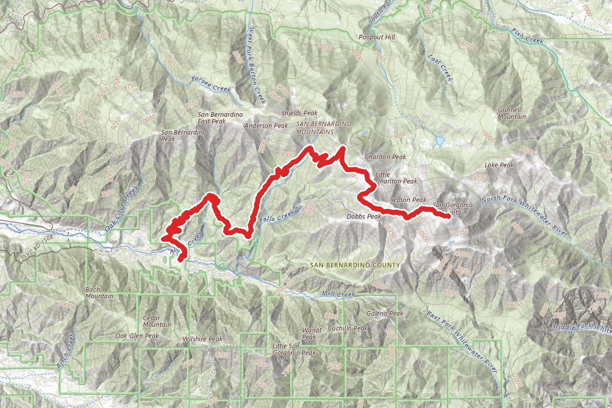 Momyer to San Gorgonio