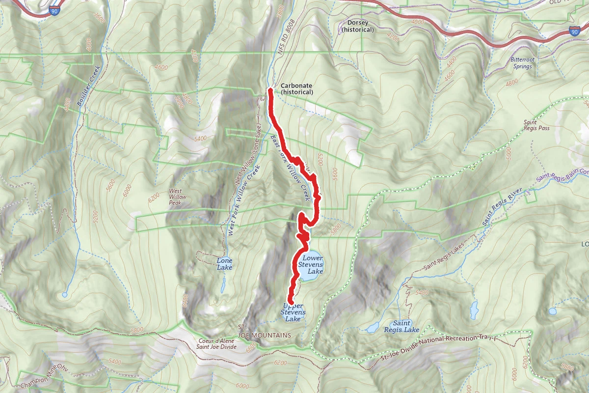 Stevens Lakes Trail