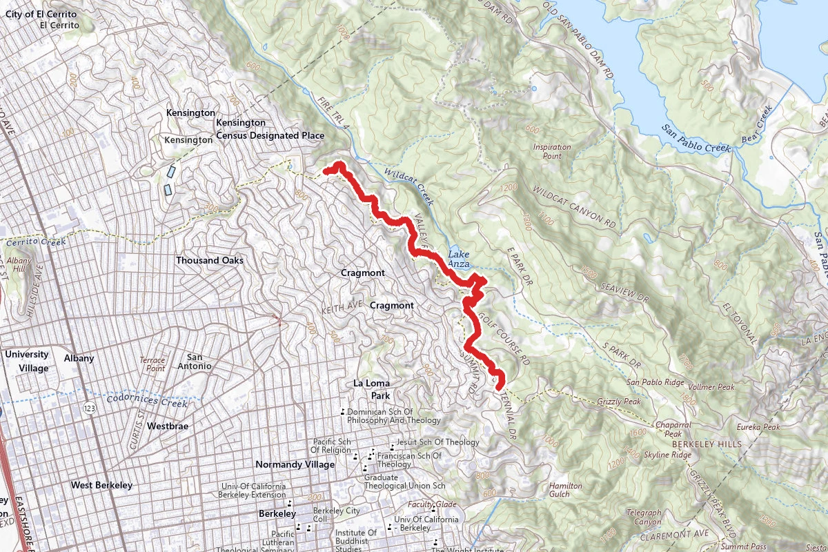 Selby Trail route map