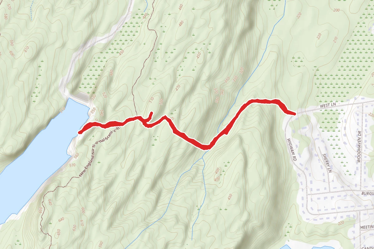 Wassel Reservoir Trail route map