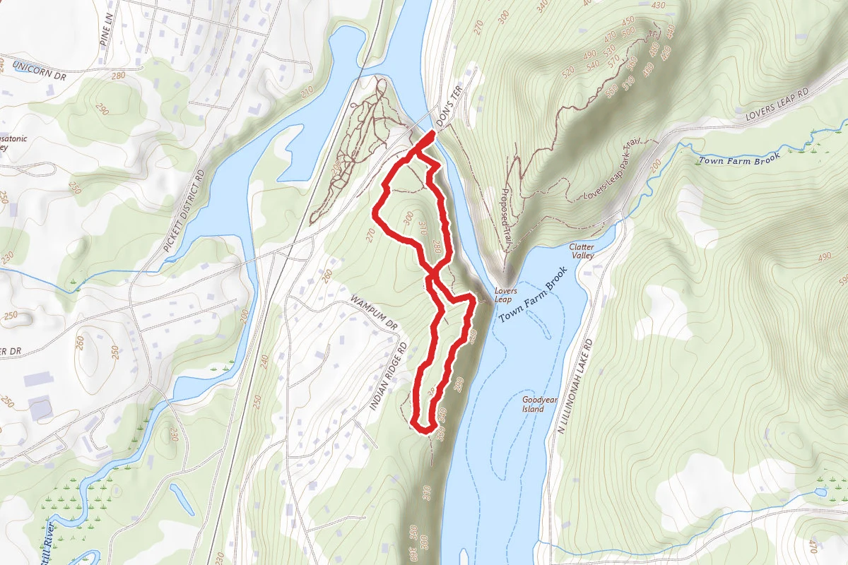 Waramaug Loop route map