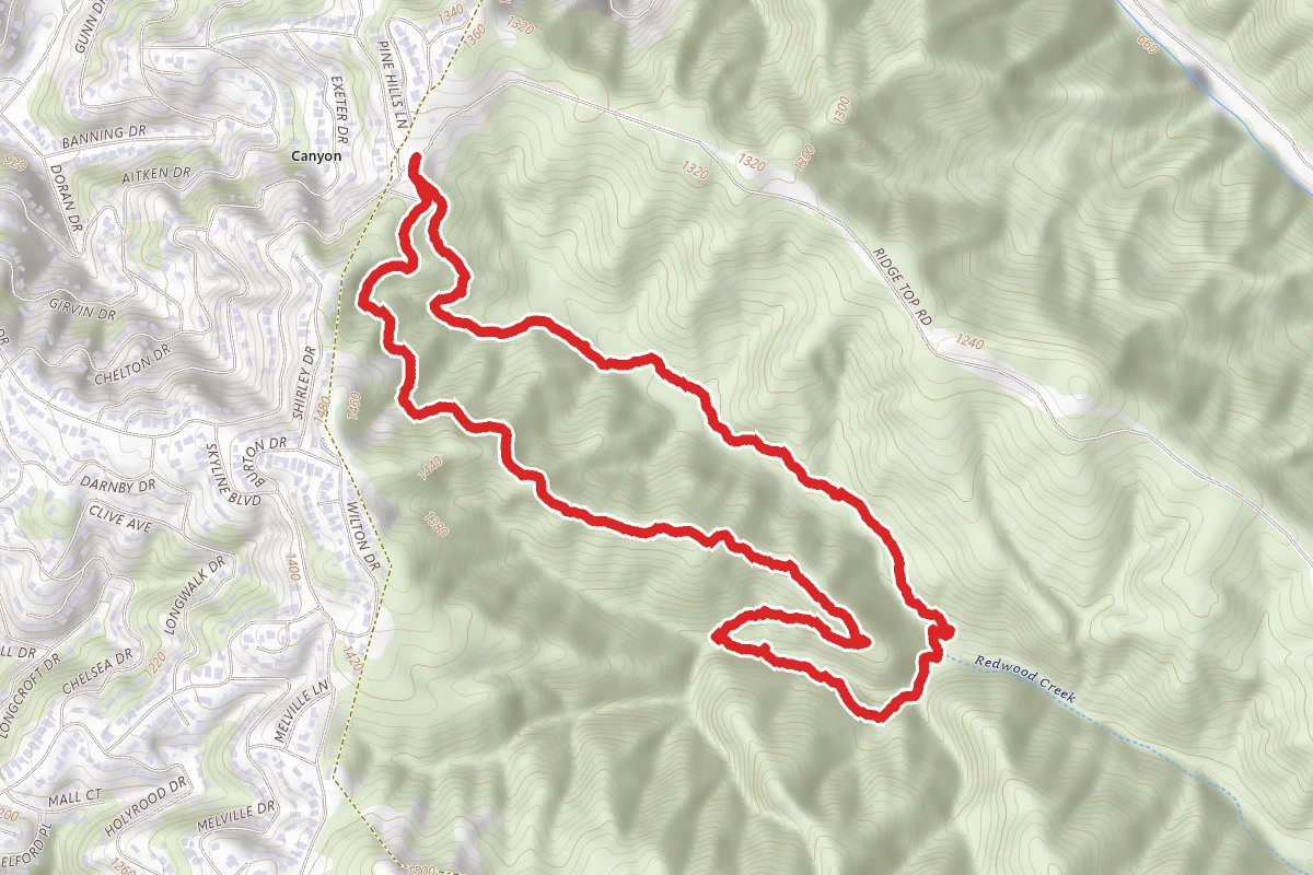 French Trail, Tres Sendas, and Stream Trail Loop