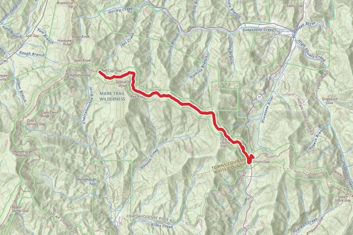 Unicoi Gap to Chattahoochee Gap