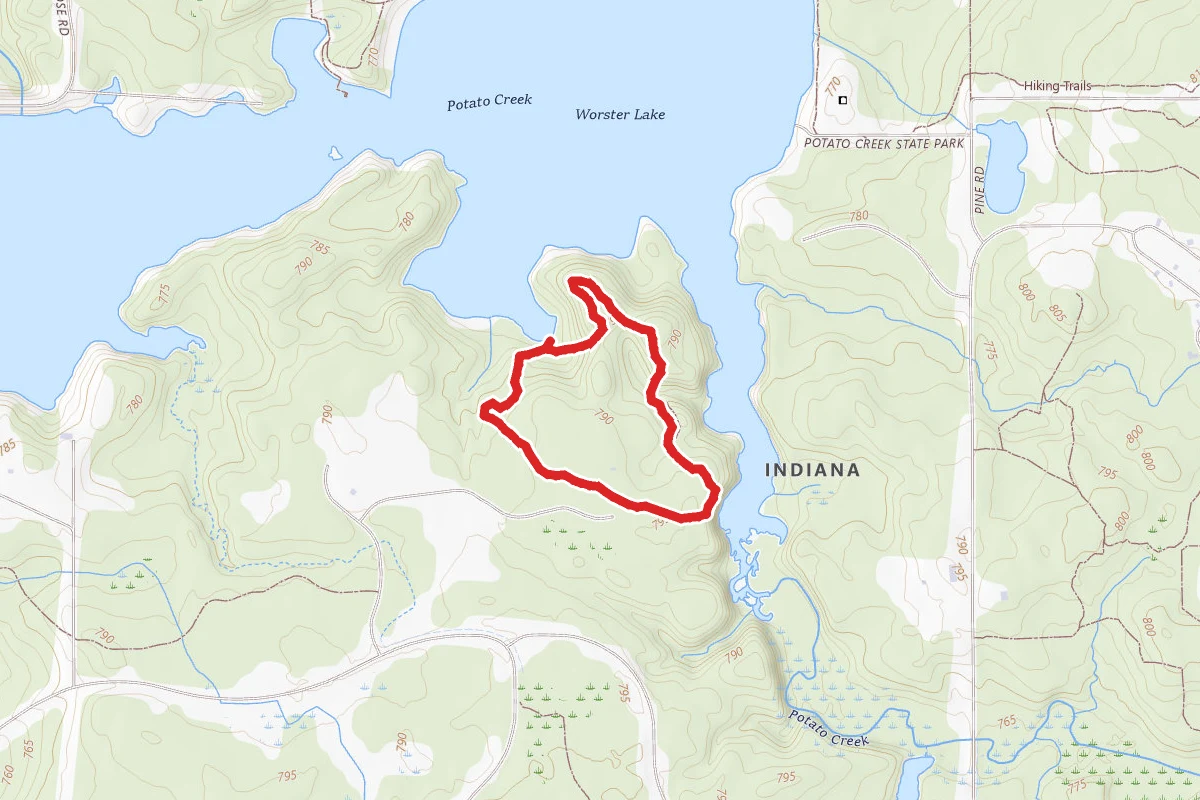 Potato Creek Trail 3 route map