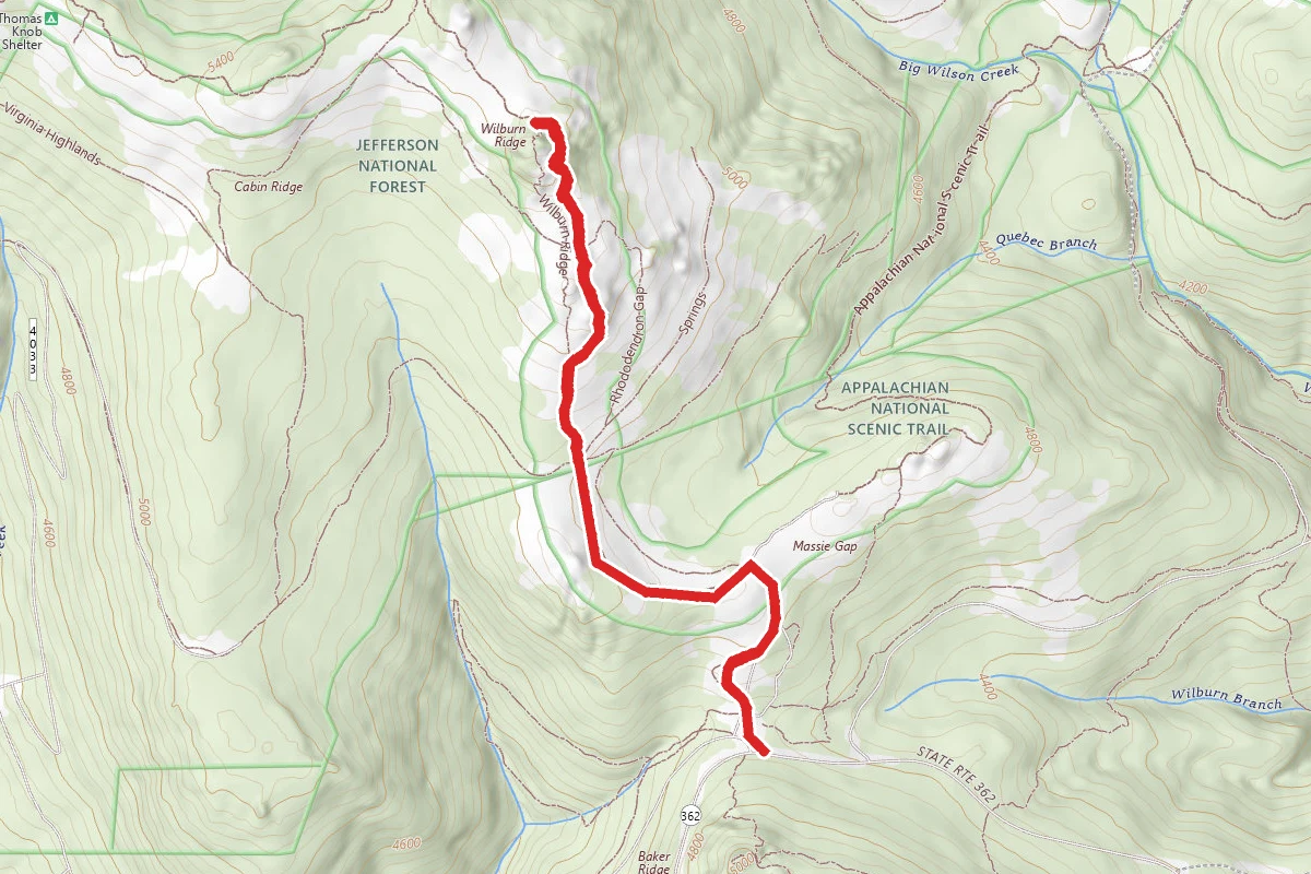 Wilburn Ridge via Appalachian Trail