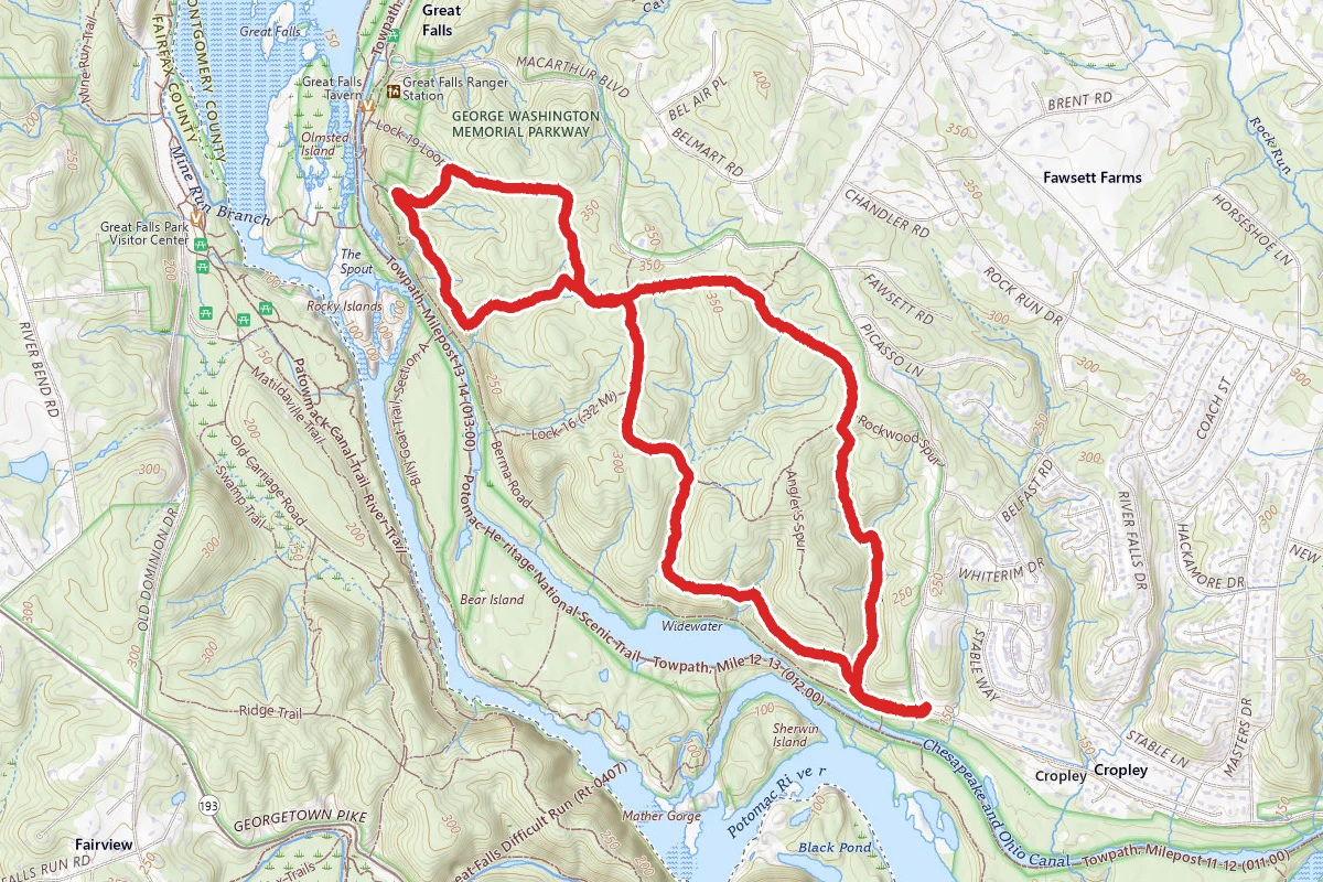 Valley Trail, Gold Mine and Woodland Trail Loop
