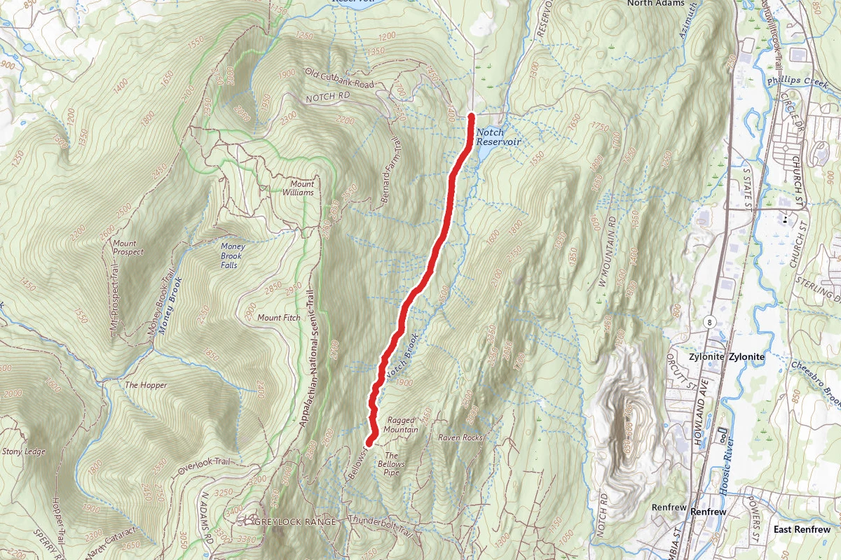 Bellows Pipe Trail to Ragged Mountain