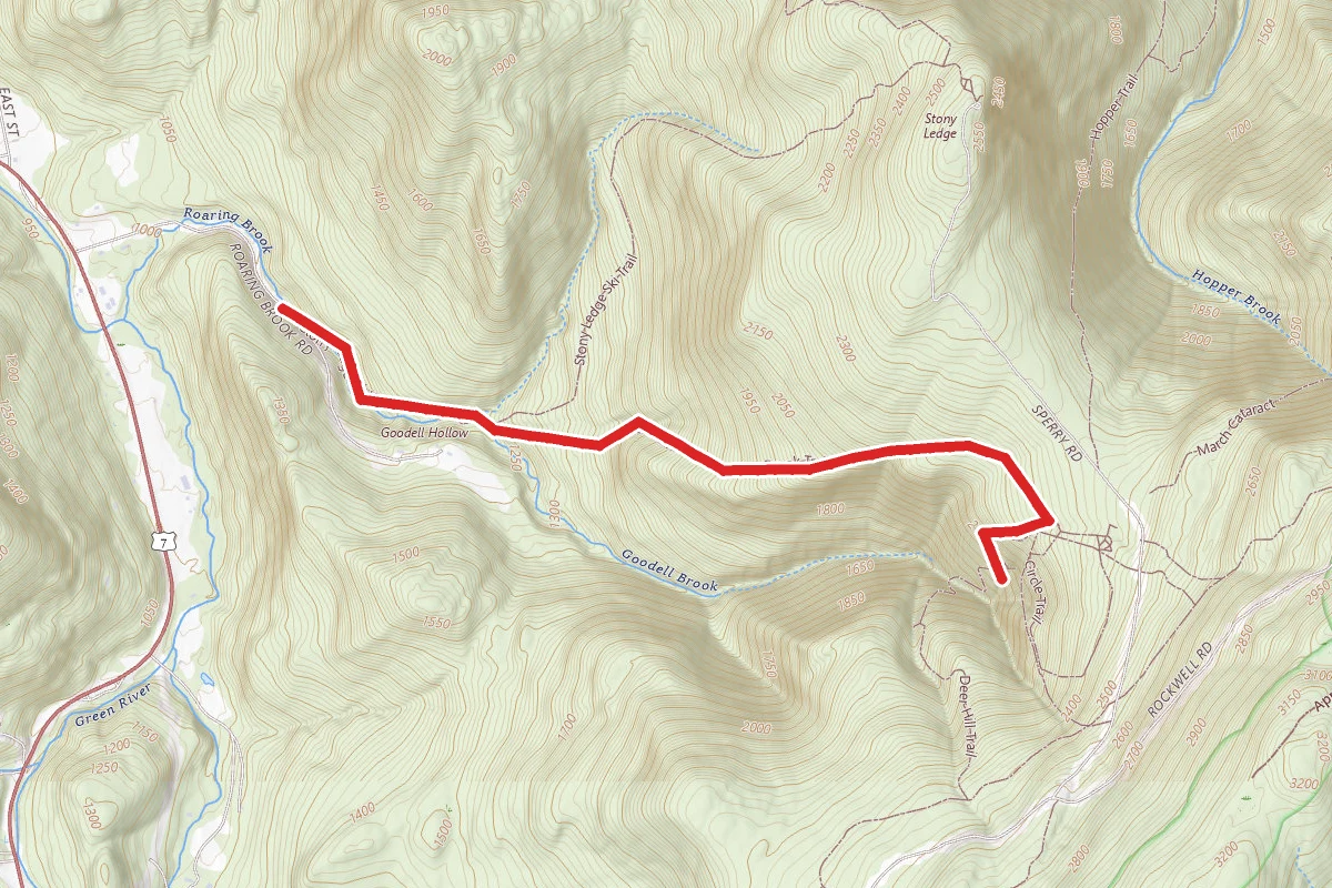 Roaring Brook Trail to Deer Hill Falls
