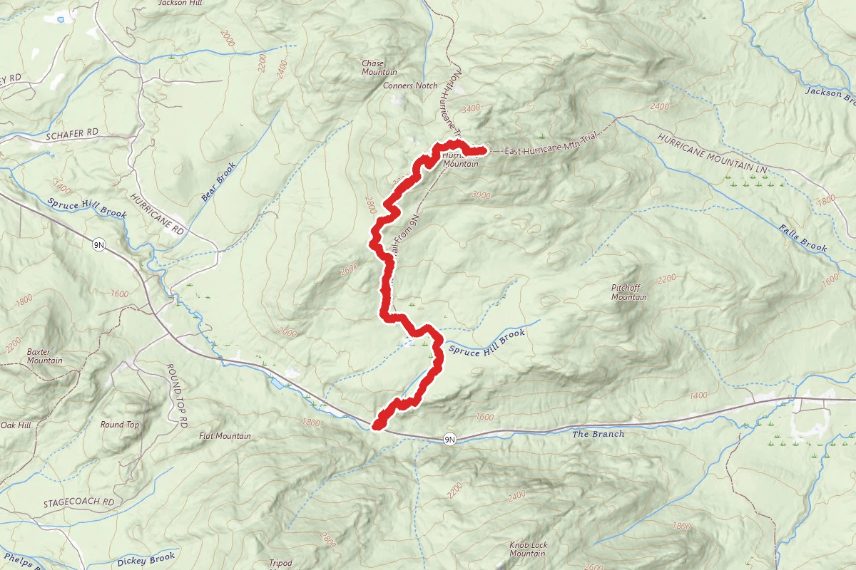 Hurricane Mountain Trail Southern Approach